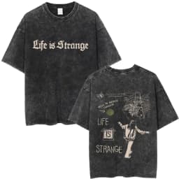 Hot Sale Game Life Is Strange Retro Washed T Shirt Men Women Casual Cotton Vintage T Shirts Unisex Fashion Oversized T-shirts