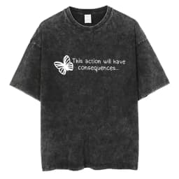Hot Sale Game Life Is Strange Retro Washed T Shirt Men Women Casual Cotton Vintage T Shirts Unisex Fashion Oversized T-shirts