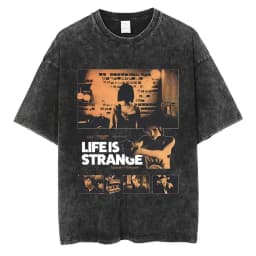 Hot Sale Game Life Is Strange Retro Washed T Shirt Men Women Casual Cotton Vintage T Shirts Unisex Fashion Oversized T-shirts