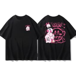 Cartoon Kirby Short-sleeved T-shirt for Men 2026 Summer Anime-style Pure Cotton T-shirt Japanese Style Fashion Apparel