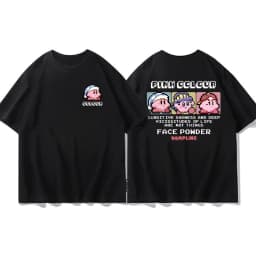 Cartoon Kirby Short-sleeved T-shirt for Men 2026 Summer Anime-style Pure Cotton T-shirt Japanese Style Fashion Apparel