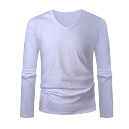 100% Cotton Men T Shirt Long Sleeve High Quality Male Tshirt Casual Fashion Tops Tee Soft Homme Clothing Black White T-shirt Men