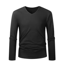 100% Cotton Men T Shirt Long Sleeve High Quality Male Tshirt Casual Fashion Tops Tee Soft Homme Clothing Black White T-shirt Men