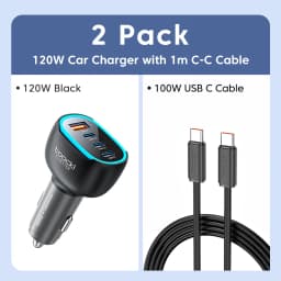 Toocki 90W USB C Car Charger For Phone 4 Ports PD Qi2.2 45W Fast Charging For iPhone 17 16 Pro Samsung S25 S24 Xiaomi LED Light