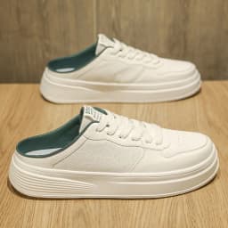 Men's Summer Canvas Slip-On Sandals, Casual Versatile Half-Sandals, Korean-Style Trendy Men's Shoes