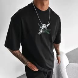 One Piece Men's T-shirt Roronoa Zoro Summer and Autumn Japanese Anime Boys' Wear Cotton Short Sleeve Retro Y2k Wear