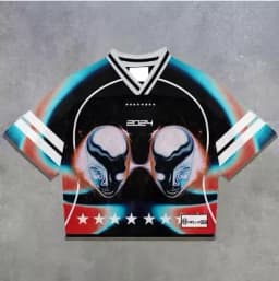 American trendy men T-shirts mesh short-sleeved quick-drying football jerseys retro streetwear men women  V-neck loose tops
