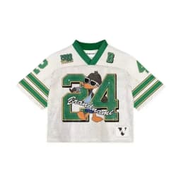 American trendy men T-shirts mesh short-sleeved quick-drying football jerseys retro streetwear men women  V-neck loose tops