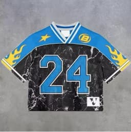 American trendy men T-shirts mesh short-sleeved quick-drying football jerseys retro streetwear men women  V-neck loose tops