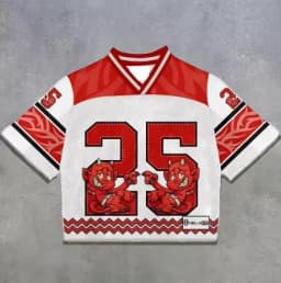 American trendy men T-shirts mesh short-sleeved quick-drying football jerseys retro streetwear men women  V-neck loose tops