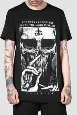Blind Mind Gothic Tattoo Art Retro Style Summer Casual T-Shirt Men's and Women's Luxury Brand Top 2026
