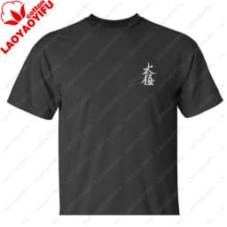 Tai Chi Calligraphy Letter Printed T-Shirt China Chinese Kung Fu Martial Art Wushu Lovers Tshirt Cotton Short Sleeve Clothing