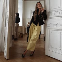 Elegant Wrap Front Solid Color Two Piece Set Women V Neck Long Sleeve Blouse High Waist Wide Leg Pants 2026 Office Casual Outfit