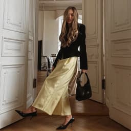 Elegant Wrap Front Solid Color Two Piece Set Women V Neck Long Sleeve Blouse High Waist Wide Leg Pants 2026 Office Casual Outfit