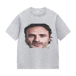 Rick Grimes Zest Face T Shirt The Walking Dead Funny Graphic T-Shirt Men's women Vintage Fashion Oversized T-Shirts Streetwear