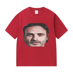 Rick Grimes Zest Face T Shirt The Walking Dead Funny Graphic T-Shirt Men's women Vintage Fashion Oversized T-Shirts Streetwear