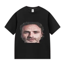 Rick Grimes Zest Face T Shirt The Walking Dead Funny Graphic T-Shirt Men's women Vintage Fashion Oversized T-Shirts Streetwear