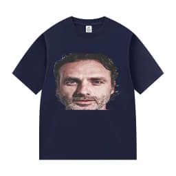 Rick Grimes Zest Face T Shirt The Walking Dead Funny Graphic T-Shirt Men's women Vintage Fashion Oversized T-Shirts Streetwear
