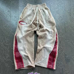 Y2K Retro American Hip Hop Striped Jogger Sweatpants Oversize Cargo Trousers with Drawstring for Men Women Kids Streetwear
