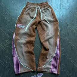 Y2K Retro American Hip Hop Striped Jogger Sweatpants Oversize Cargo Trousers with Drawstring for Men Women Kids Streetwear
