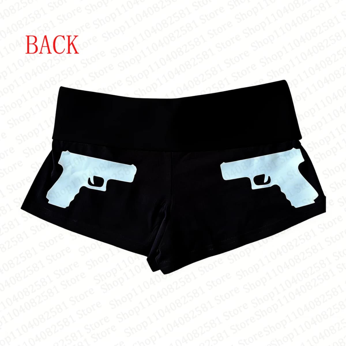 Emo Girls Y2K Shorts Harajuku Women's Summer Aesthetics Gun Print Gothic Street Dress Hip Hop Punk Sexy Shorts Retro 2000s Punk