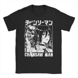 Summmer New Anime Chainsaw Man Reze Printed T-shirt Men's and Women's T-shirt Children's and Parental Clothing Boy Girl T-shirt