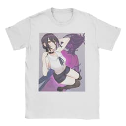 Summmer New Anime Chainsaw Man Reze Printed T-shirt Men's and Women's T-shirt Children's and Parental Clothing Boy Girl T-shirt