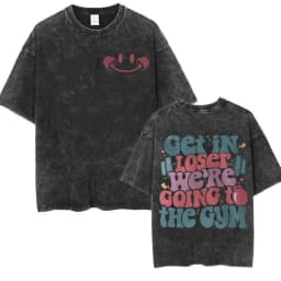 Vintage Washed Harajuku Aesthetic Tee Skeleton Muscle Mommy Print Funny Gym Lover Unisex Casual Soft Breathable Everyday