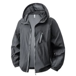 Men UPF50+ Sun Protection Jacket Summer Matching Couples Hooded Sun Shirt Outdoor UV Protectio Breathable Quick Dry Cycling Coat
