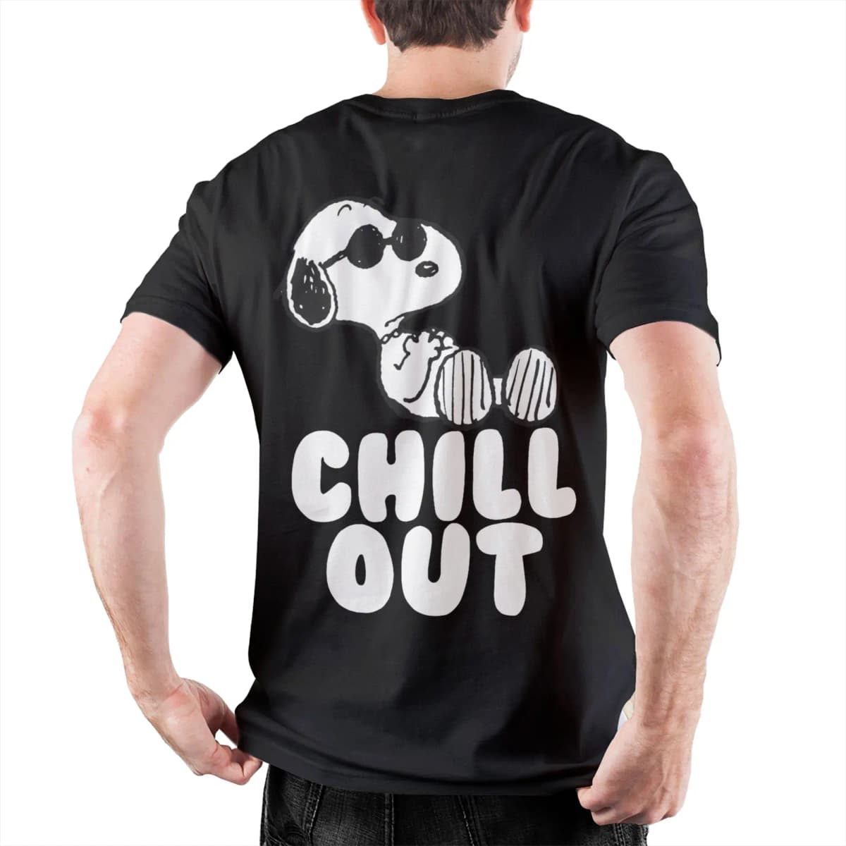 Men Women's Chill Out Snoopys T Shirt Cartoon 100% Cotton Clothes Vintage Short Sleeve Crewneck Tee Shirt Gift Idea T-Shirts