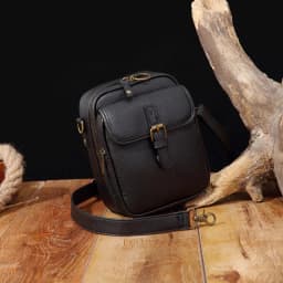 Unisex Casual Messenger Bag PU Leather Crossbody Bag Small Shoulder Phone Bag for Daily Use