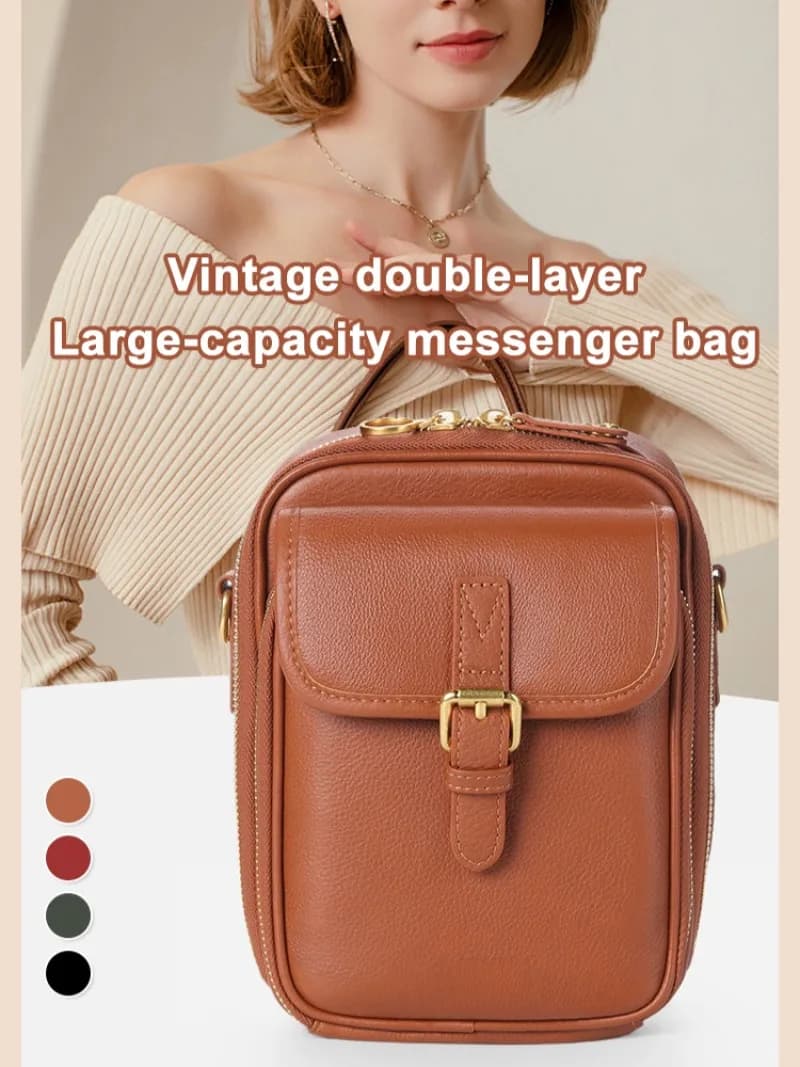 Unisex Casual Messenger Bag PU Leather Crossbody Bag Small Shoulder Phone Bag for Daily Use