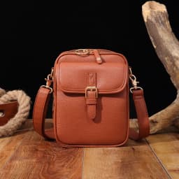 Unisex Casual Messenger Bag PU Leather Crossbody Bag Small Shoulder Phone Bag for Daily Use