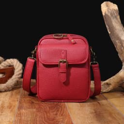 Unisex Casual Messenger Bag PU Leather Crossbody Bag Small Shoulder Phone Bag for Daily Use