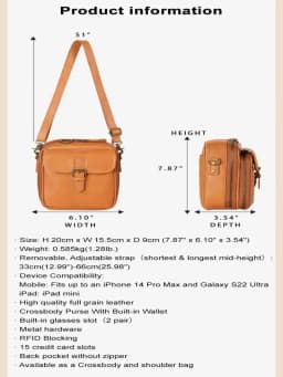 Unisex Casual Messenger Bag PU Leather Crossbody Bag Small Shoulder Phone Bag for Daily Use