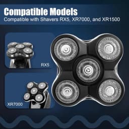 1/2/3/6Pcs Shaver Replacement Heads Compatible with Balder XR7000/XR1500/XR5 Head Shaver Model  Electric Shaving for Bald Men