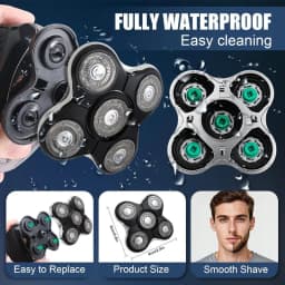1/2/3/6Pcs Shaver Replacement Heads Compatible with Balder XR7000/XR1500/XR5 Head Shaver Model  Electric Shaving for Bald Men