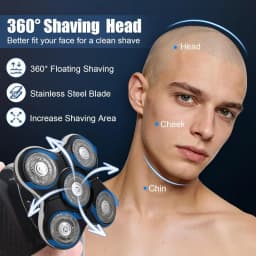 1/2/3/6Pcs Shaver Replacement Heads Compatible with Balder XR7000/XR1500/XR5 Head Shaver Model  Electric Shaving for Bald Men
