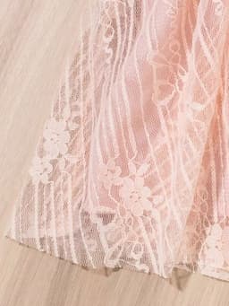 Korean fashion lace, solid color princess dress, slightly elastic, children's slim fit, popular style