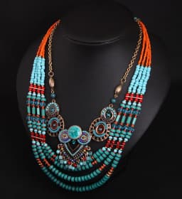 Fashion Bohemia Ethnic Style Handmade Necklaces Multilayer Beads Chains Necklace Women Jewelry Gifts