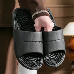 Summer Slippers for Men PVC Massage Soft Non-slip Solid Color Comfortable Bathroom Shoes Casual Women Indoor Home Sandals