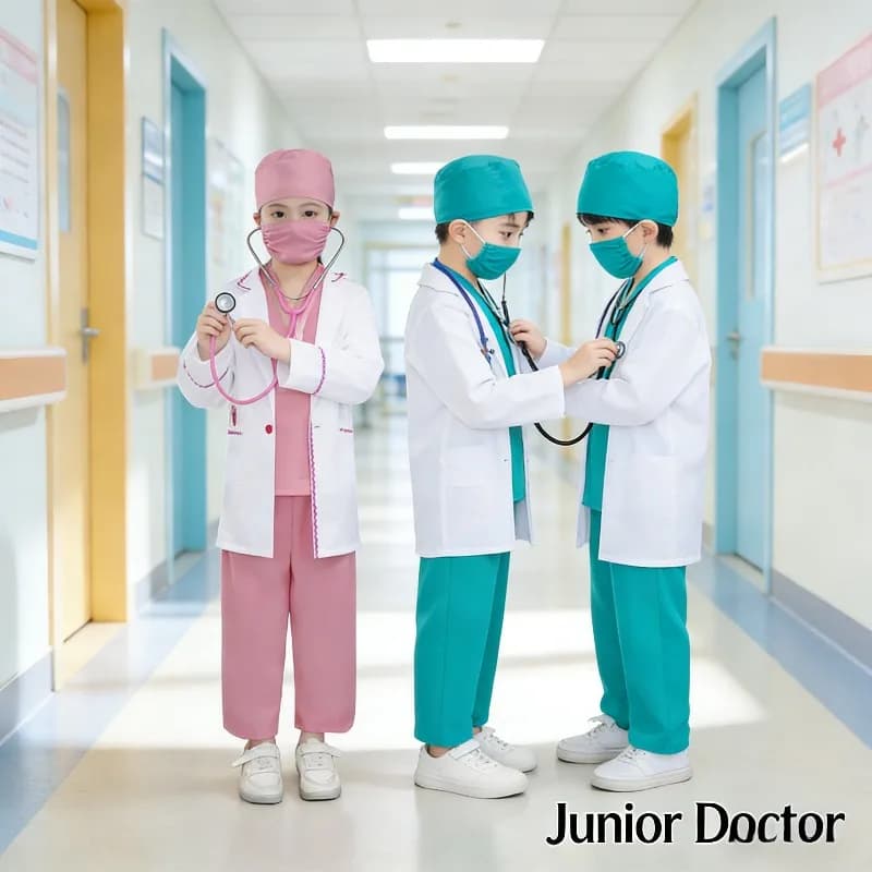 Children’s Doctor Nurse Costume Set Role-Play Pretend Uniform Preschool Education School Performance Outfit for Kids