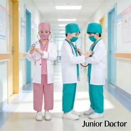 Children’s Doctor Nurse Costume Set Role-Play Pretend Uniform Preschool Education School Performance Outfit for Kids