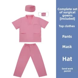 Children’s Doctor Nurse Costume Set Role-Play Pretend Uniform Preschool Education School Performance Outfit for Kids