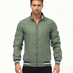 Popular Spring and Autumn collar jacket, new casual zipper jacket, fashionable sports thin jacket