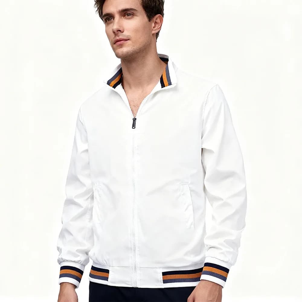 Popular Spring and Autumn collar jacket, new casual zipper jacket, fashionable sports thin jacket