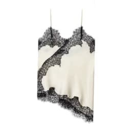 Women's Summer Asymmetrical Hem Lace Trim Cami Top, Sleeveless V Neck Satin Camisole, Casual Daily Wear Multiple Colors