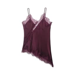 Women's Summer Asymmetrical Hem Lace Trim Cami Top, Sleeveless V Neck Satin Camisole, Casual Daily Wear Multiple Colors
