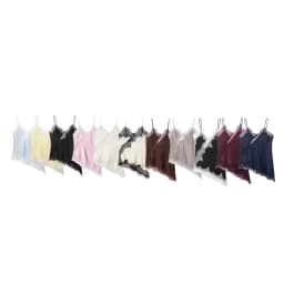 Women's Summer Asymmetrical Hem Lace Trim Cami Top, Sleeveless V Neck Satin Camisole, Casual Daily Wear Multiple Colors