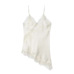 Women's Summer Asymmetrical Hem Lace Trim Cami Top, Sleeveless V Neck Satin Camisole, Casual Daily Wear Multiple Colors